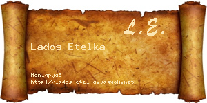Lados Etelka névjegykártya